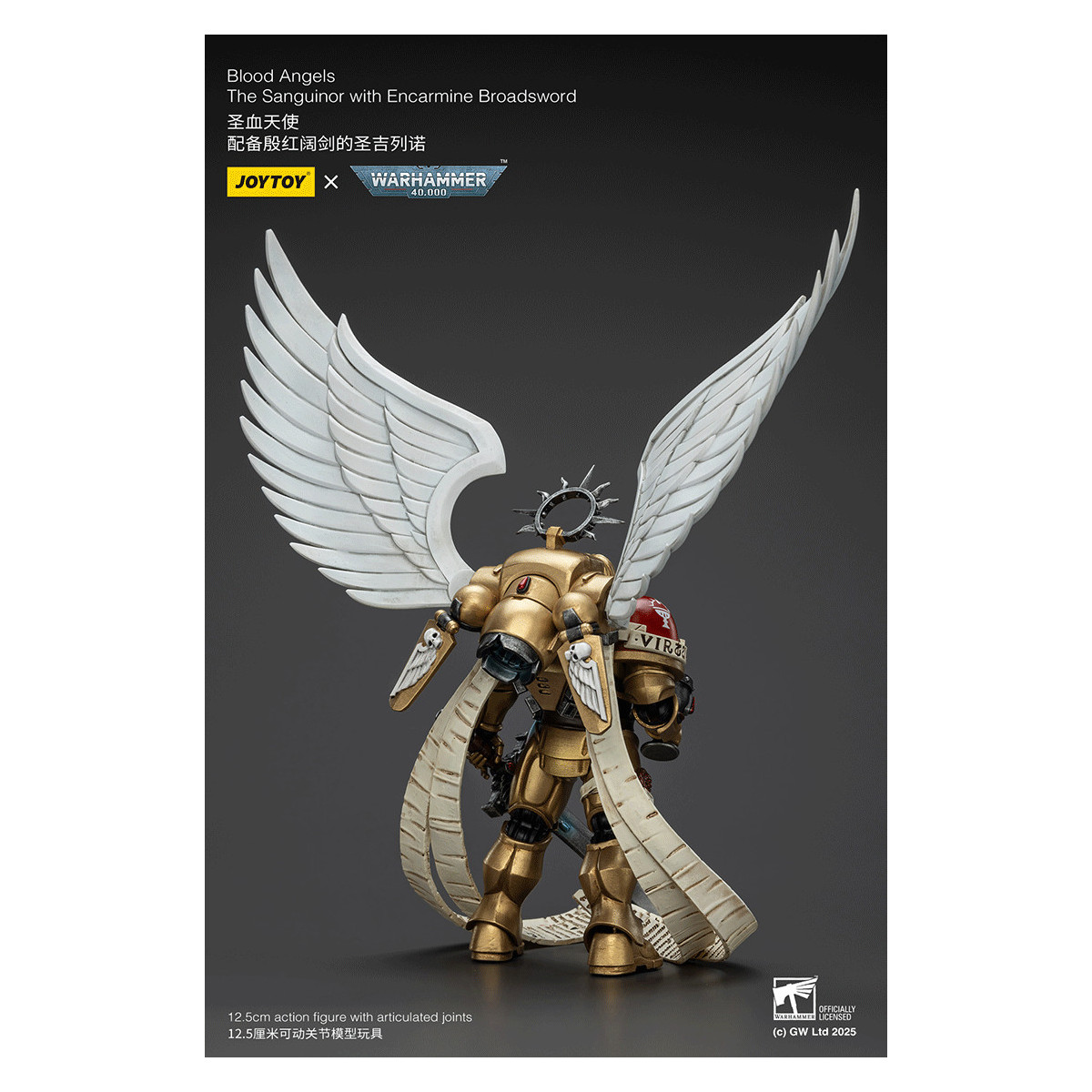 JoyToy Space Marines - Blood Angels - El Sanguinor con Encarmine Broadsword - Warhammer 40000