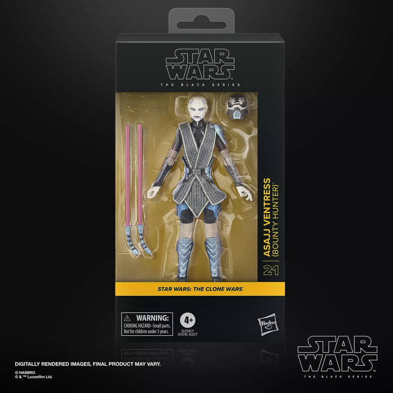Star Wars The Black Series - Asajj Ventress (Cazarrecompensas) - Las Guerras Clon