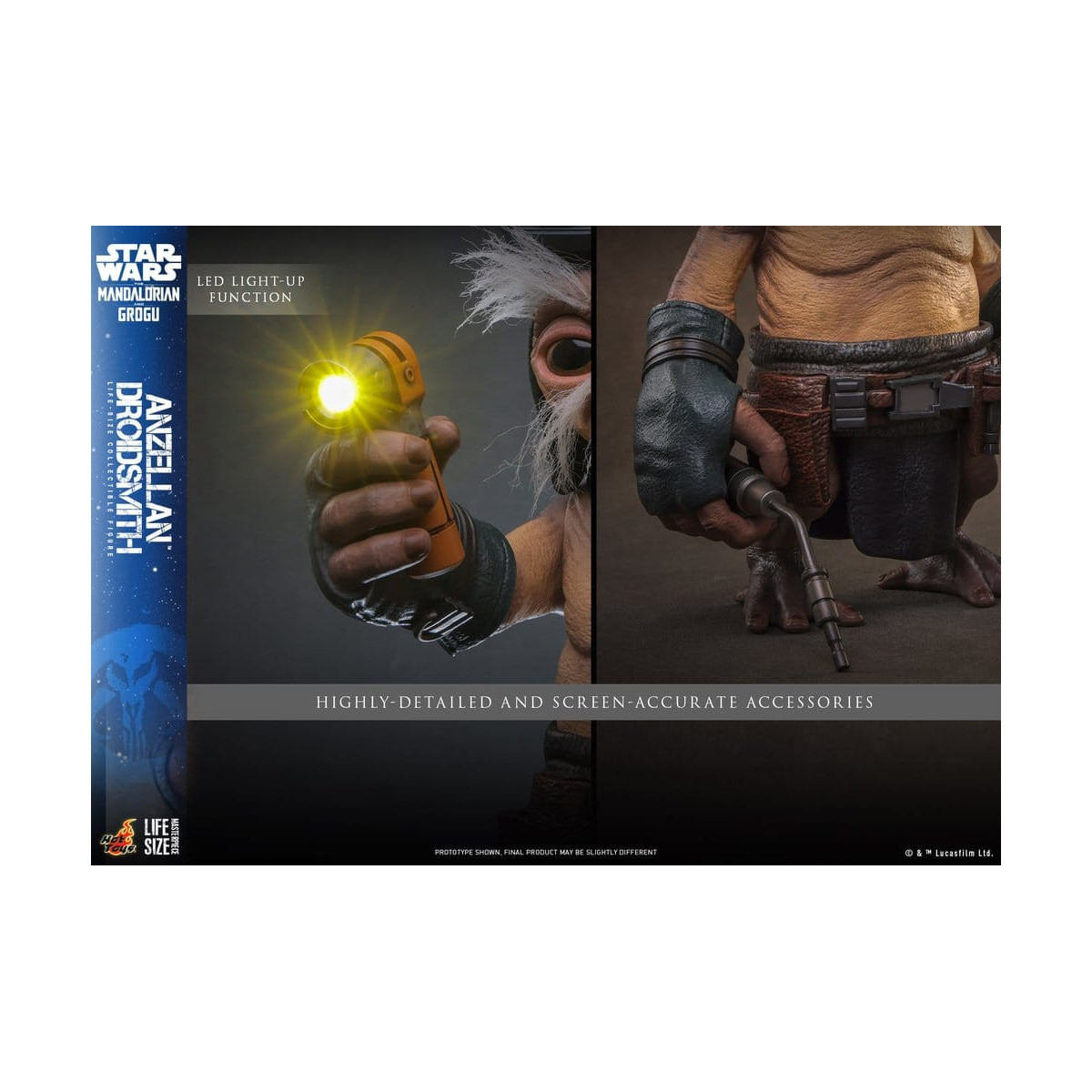 Hot toys Star Wars - Anzellan Droidsmith Serie de obras maestras a tamaño real - Star Wars: The Mandalorian & Grogu