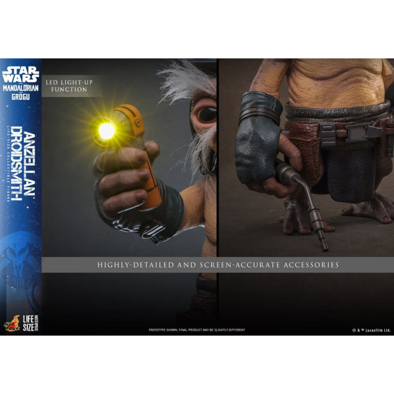 Hot toys Star Wars - Anzellan Droidsmith Serie de obras maestras a tamaño real - Star Wars: The Mandalorian & Grogu