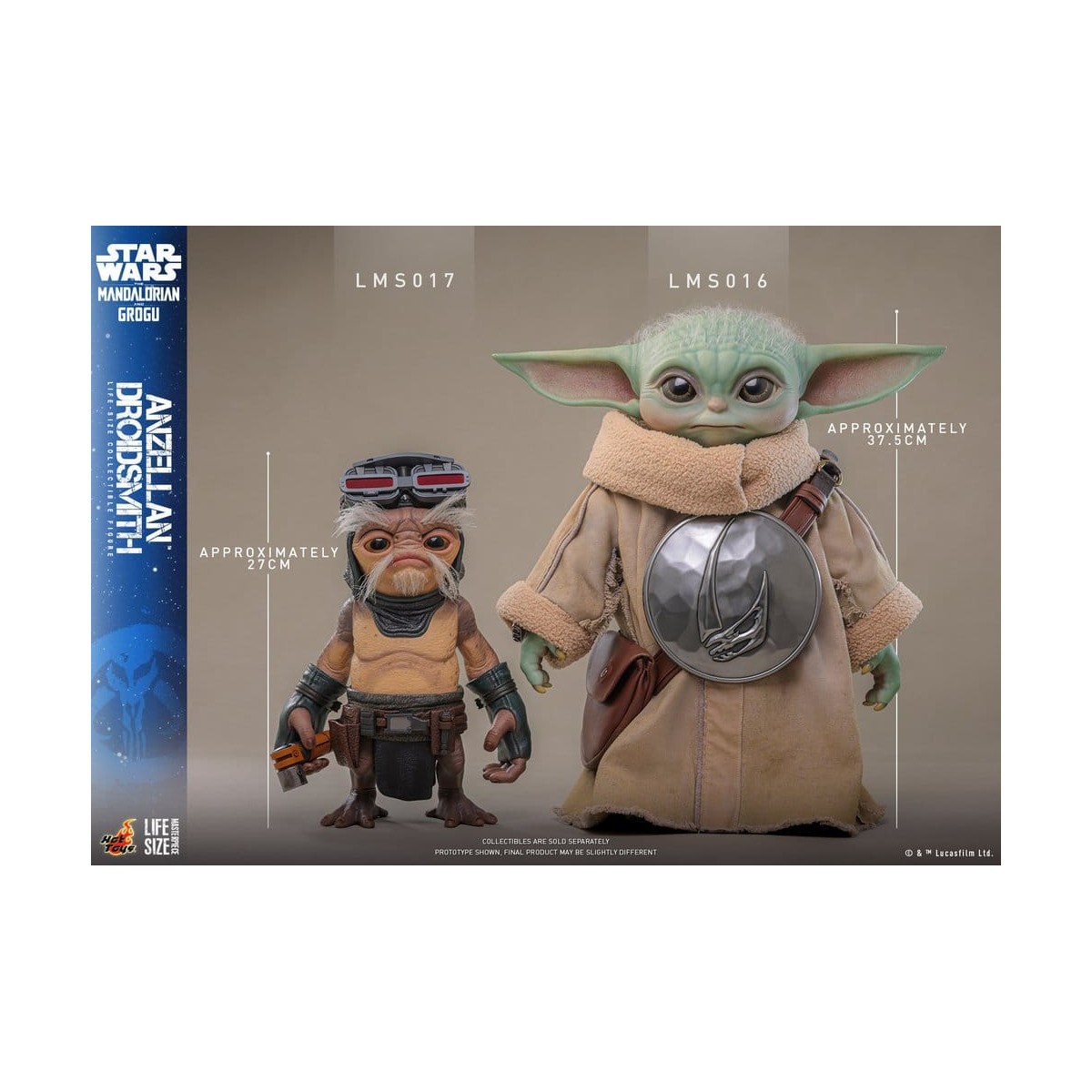 Hot toys Star Wars - Anzellan Droidsmith Serie de obras maestras a tamaño real - Star Wars: The Mandalorian & Grogu