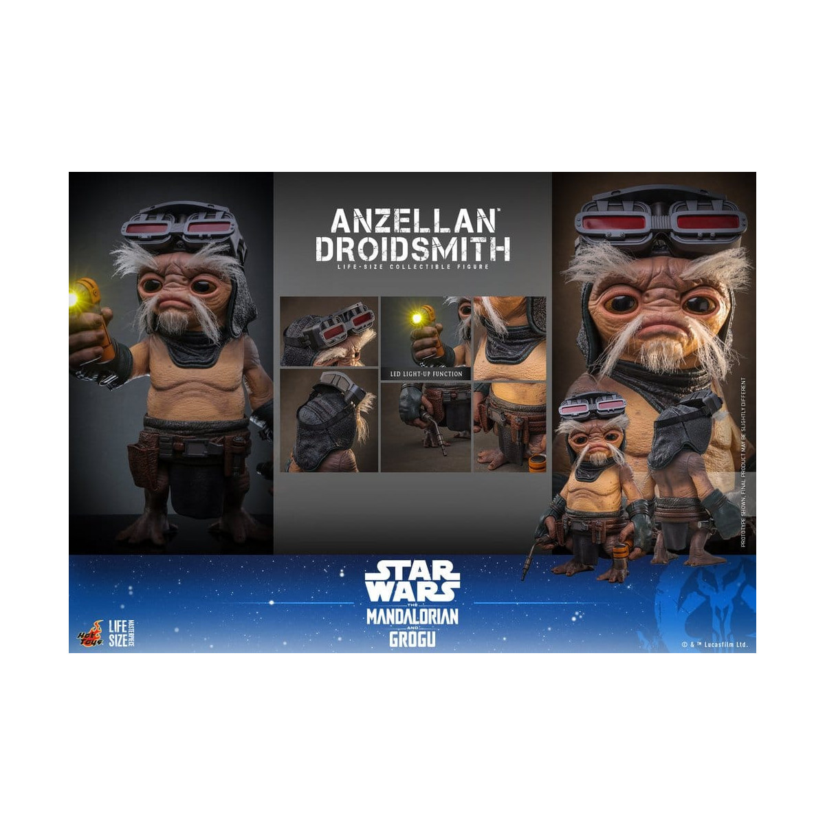 Hot toys Star Wars - Anzellan Droidsmith Serie de obras maestras a tamaño real - Star Wars: The Mandalorian & Grogu