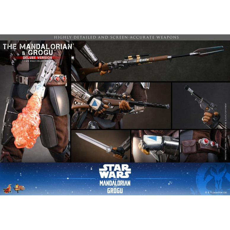 Hot Toys Star Wars - El Mandaloriano y Grogu (Versión Deluxe) MMS 1/6 - Star Wars: El Mandaloriano y Grogu
