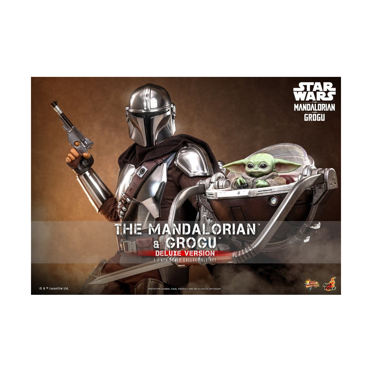 Hot Toys Star Wars - El Mandaloriano y Grogu (Versión Deluxe) MMS 1/6 - Star Wars: El Mandaloriano y Grogu