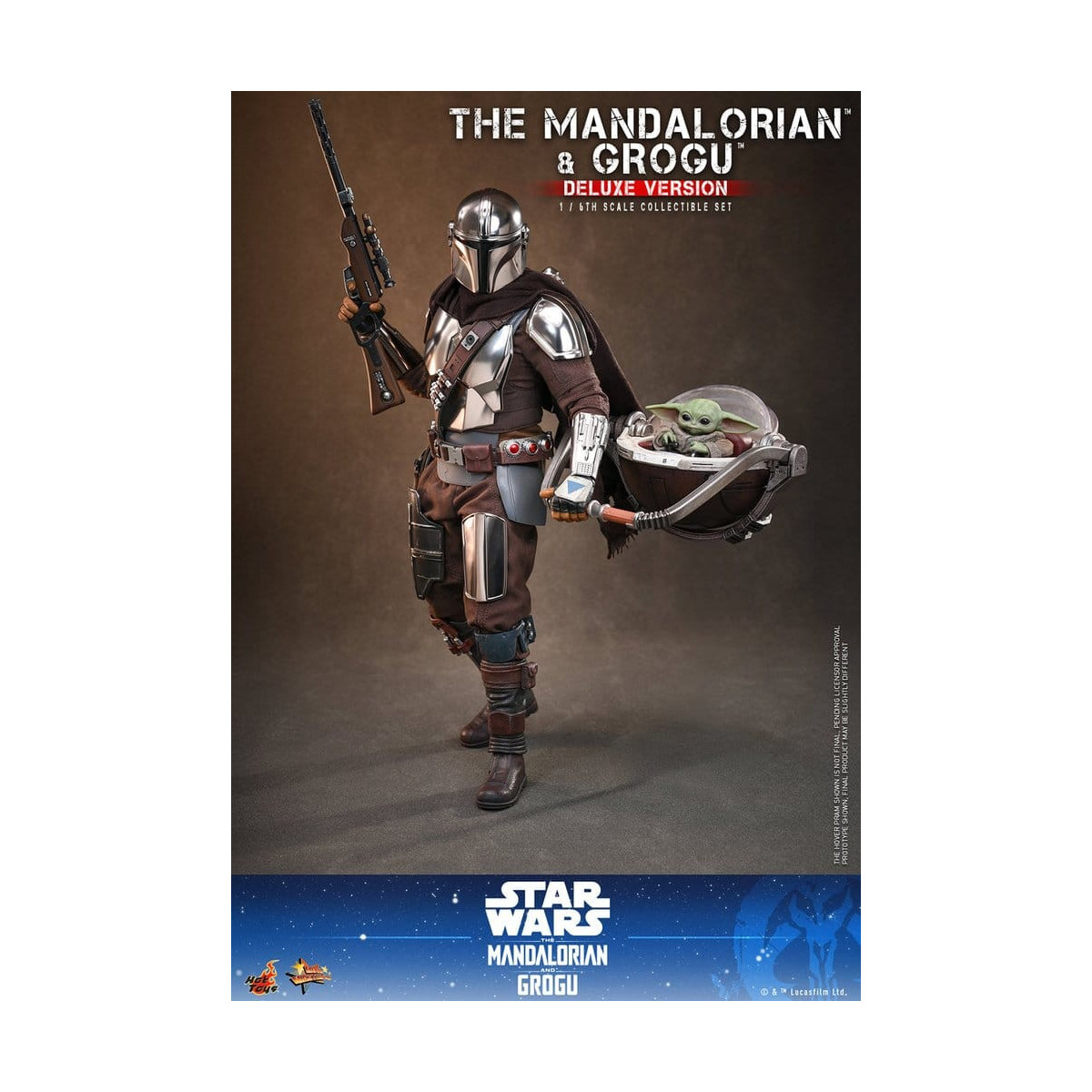 Hot Toys Star Wars - El Mandaloriano y Grogu (Versión Deluxe) MMS 1/6 - Star Wars: El Mandaloriano y Grogu