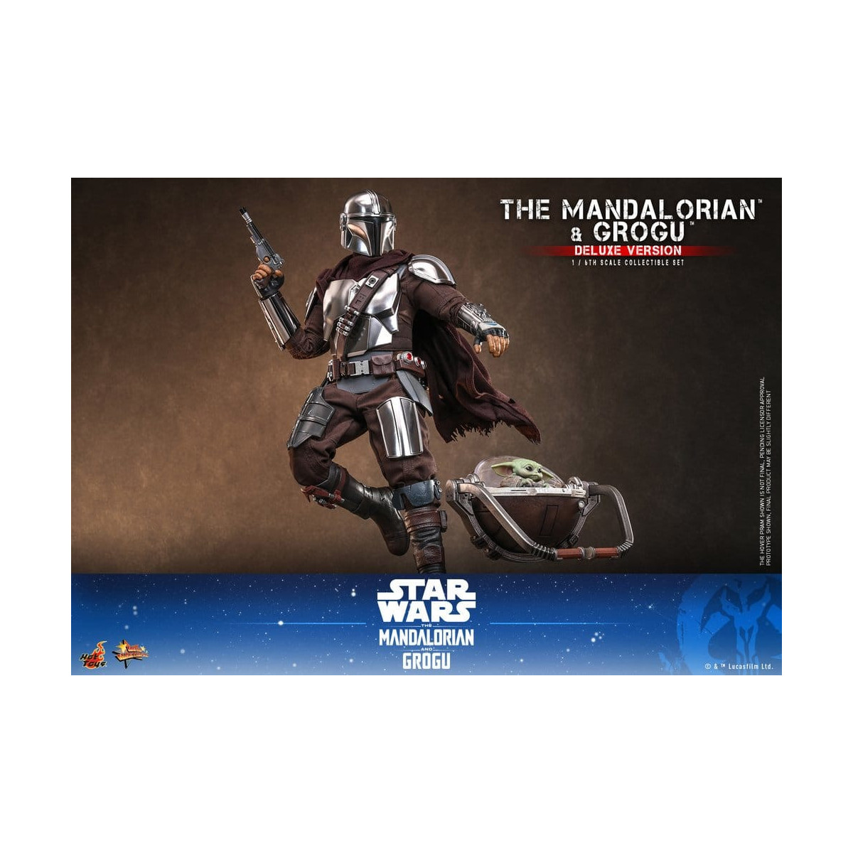Hot Toys Star Wars - El Mandaloriano y Grogu (Versión Deluxe) MMS 1/6 - Star Wars: El Mandaloriano y Grogu