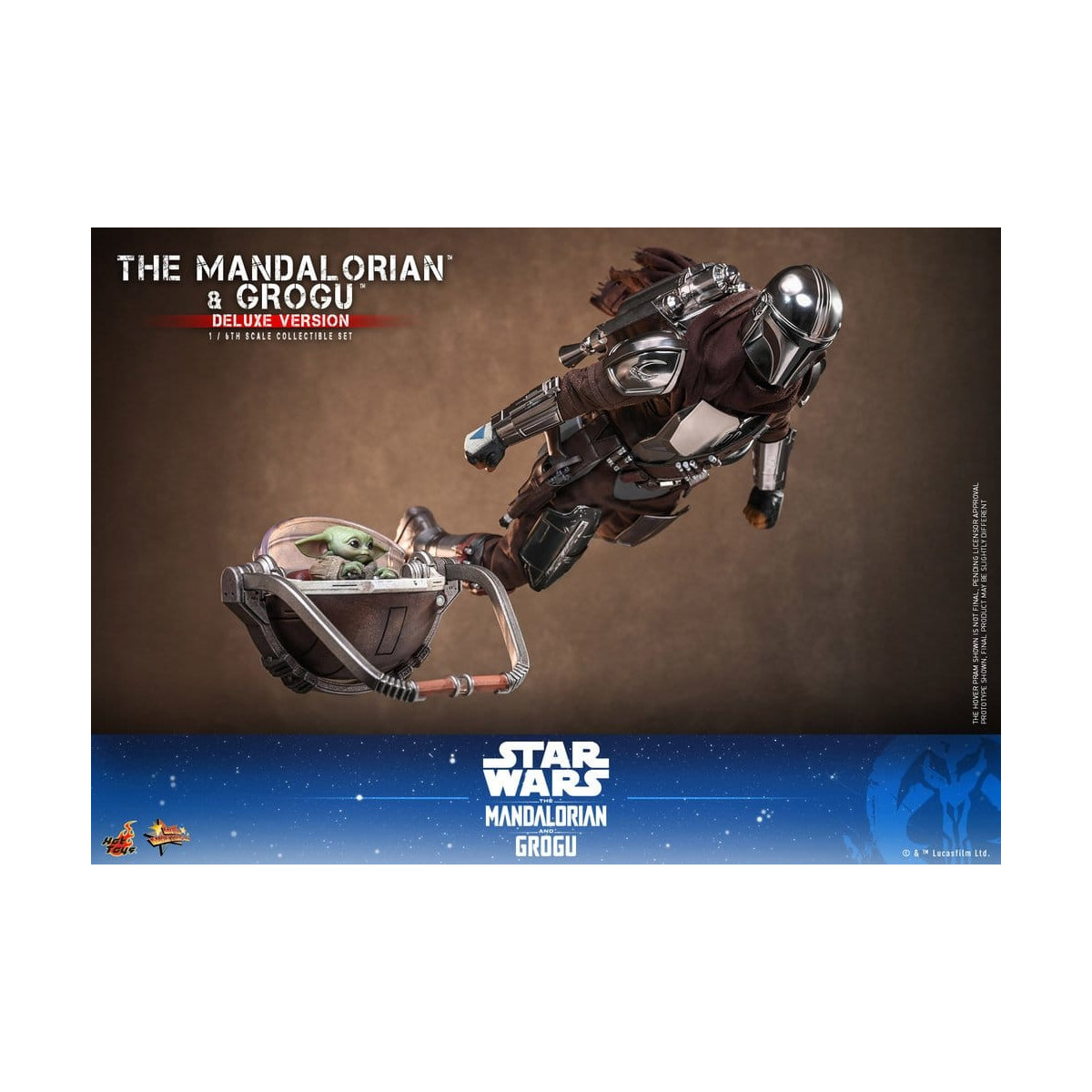 Hot Toys Star Wars - El Mandaloriano y Grogu (Versión Deluxe) MMS 1/6 - Star Wars: El Mandaloriano y Grogu