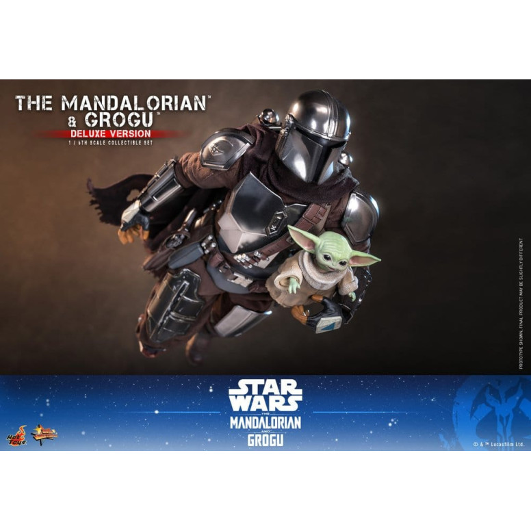 Hot Toys Star Wars - El Mandaloriano y Grogu (Versión Deluxe) MMS 1/6 - Star Wars: El Mandaloriano y Grogu