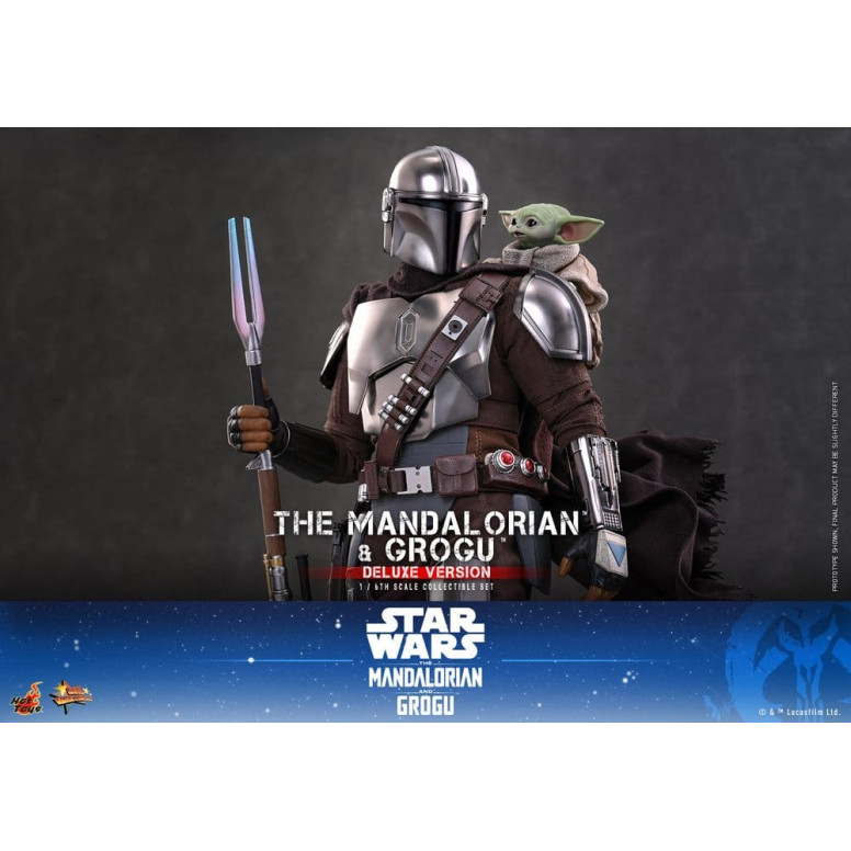 Hot Toys Star Wars - El Mandaloriano y Grogu (Versión Deluxe) MMS 1/6 - Star Wars: El Mandaloriano y Grogu