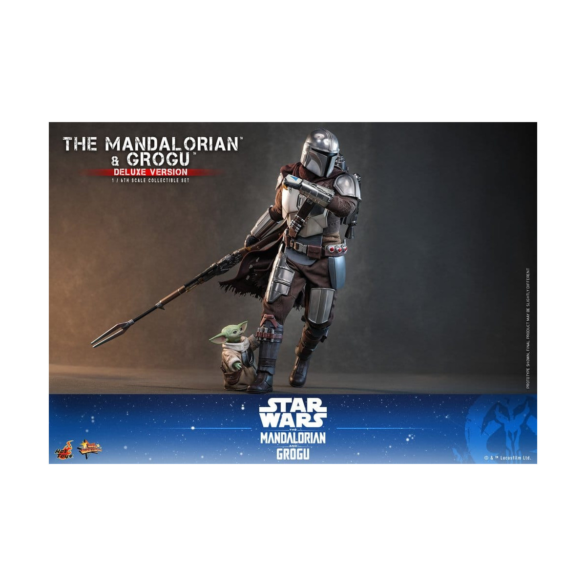 Hot Toys Star Wars - El Mandaloriano y Grogu (Versión Deluxe) MMS 1/6 - Star Wars: El Mandaloriano y Grogu