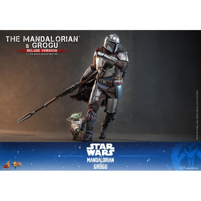 Hot Toys Star Wars - El Mandaloriano y Grogu (Versión Deluxe) MMS 1/6 - Star Wars: El Mandaloriano y Grogu