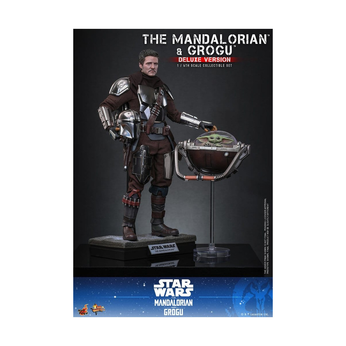 Hot Toys Star Wars - El Mandaloriano y Grogu (Versión Deluxe) MMS 1/6 - Star Wars: El Mandaloriano y Grogu