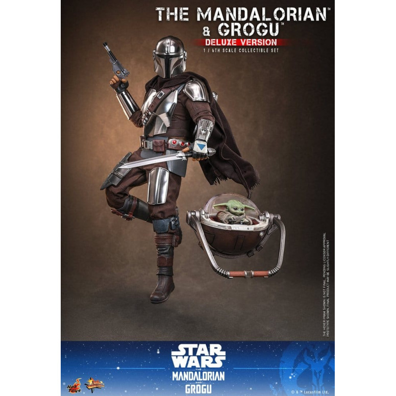 Hot Toys Star Wars - El Mandaloriano y Grogu (Versión Deluxe) MMS 1/6 - Star Wars: El Mandaloriano y Grogu