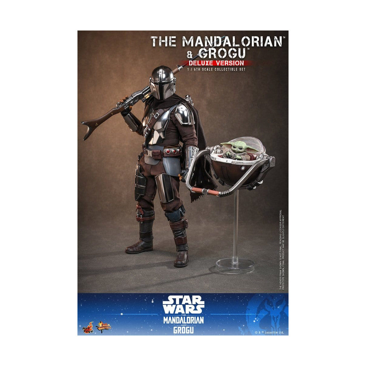 Hot Toys Star Wars - El Mandaloriano y Grogu (Versión Deluxe) MMS 1/6 - Star Wars: El Mandaloriano y Grogu