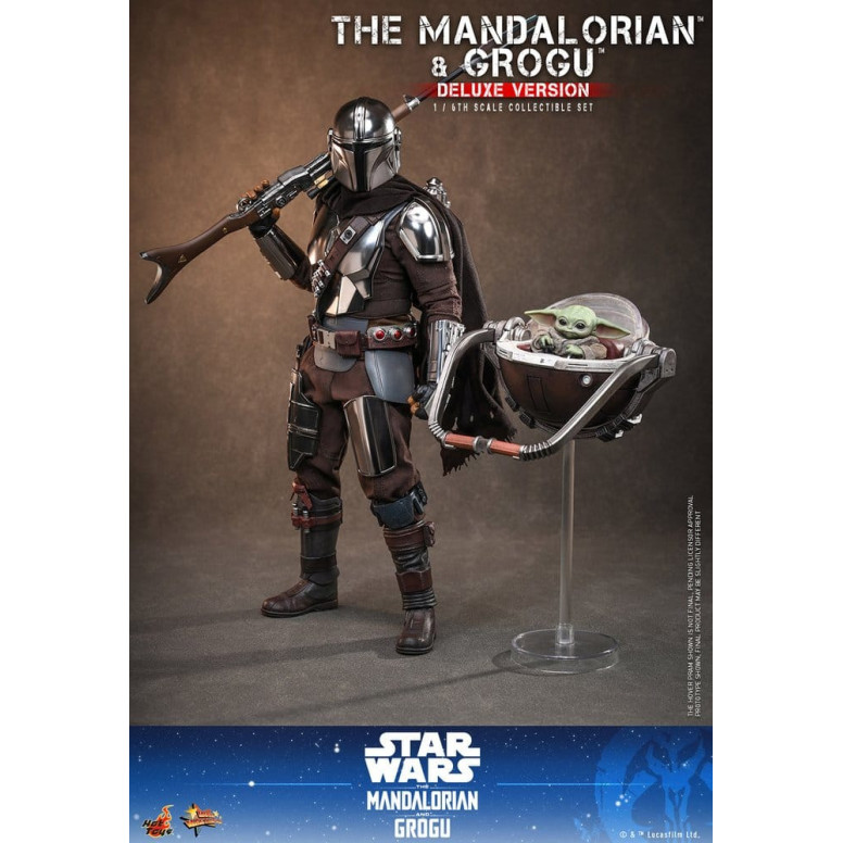 Hot Toys Star Wars - El Mandaloriano y Grogu (Versión Deluxe) MMS 1/6 - Star Wars: El Mandaloriano y Grogu