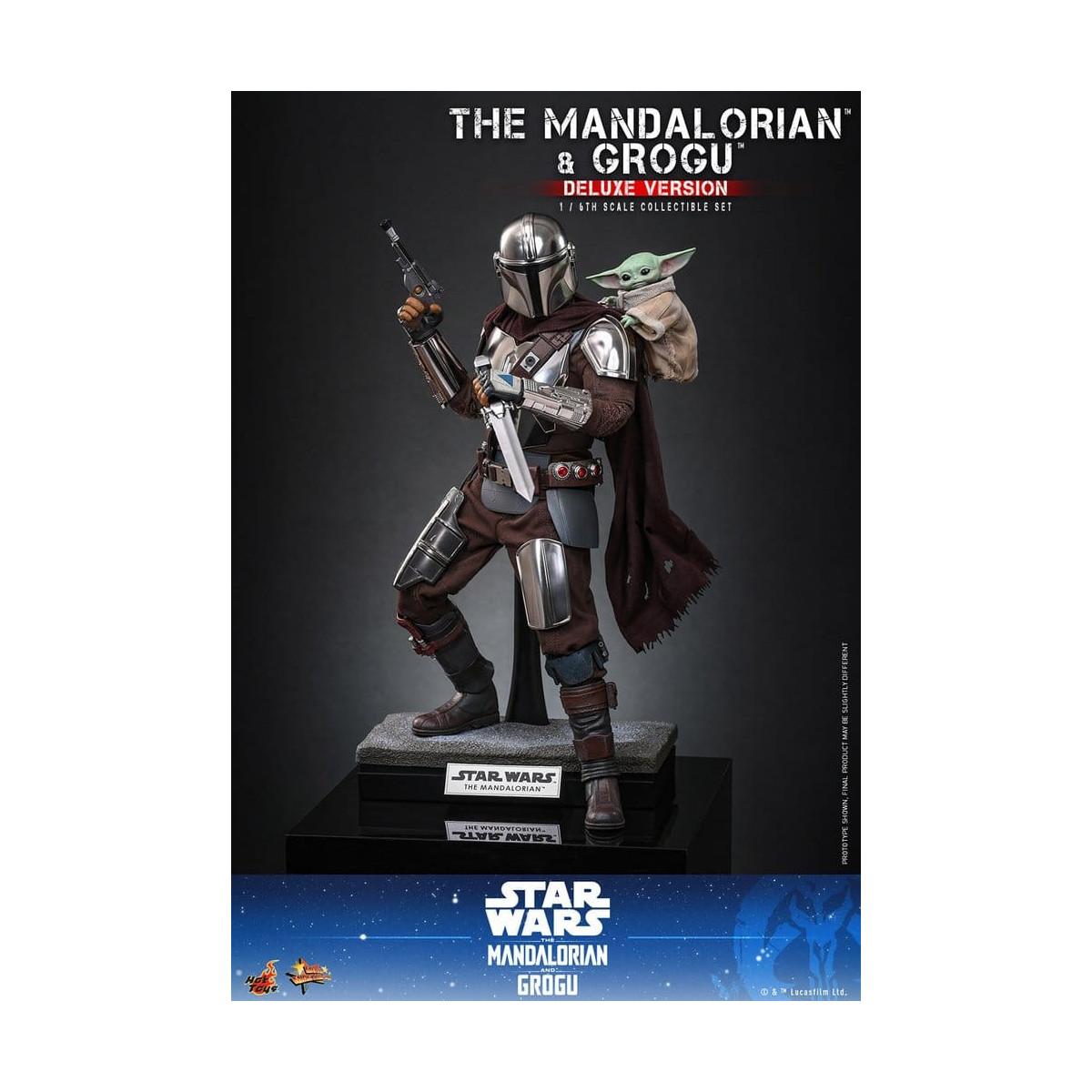 Hot Toys Star Wars - El Mandaloriano y Grogu (Versión Deluxe) MMS 1/6 - Star Wars: El Mandaloriano y Grogu