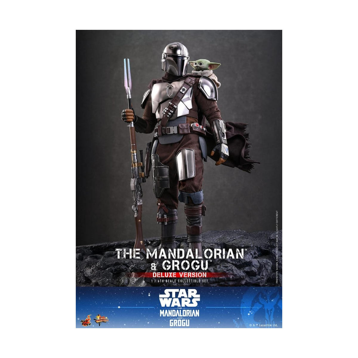 Hot Toys Star Wars - El Mandaloriano y Grogu (Versión Deluxe) MMS 1/6 - Star Wars: El Mandaloriano y Grogu
