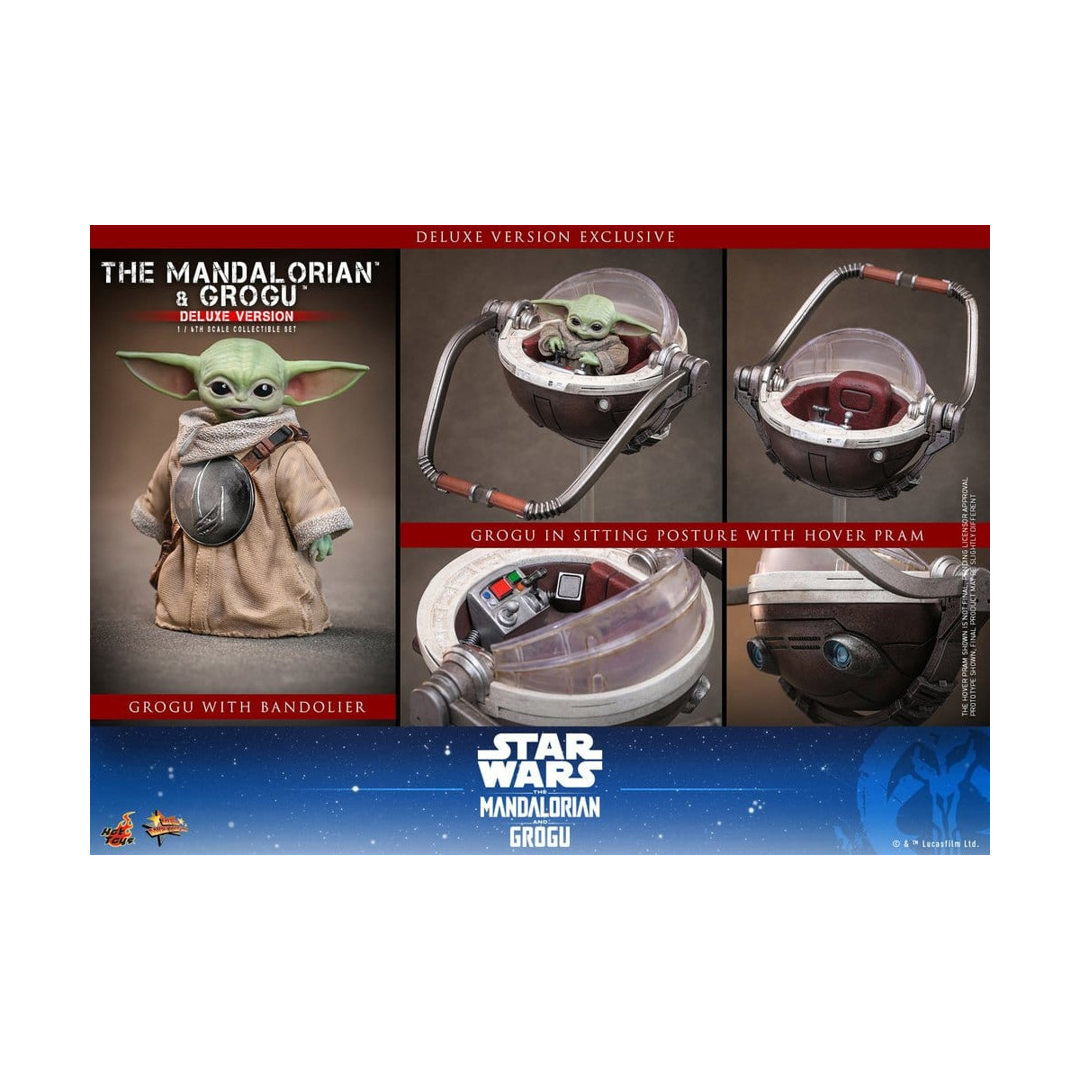 Hot Toys Star Wars - El Mandaloriano y Grogu (Versión Deluxe) MMS 1/6 - Star Wars: El Mandaloriano y Grogu