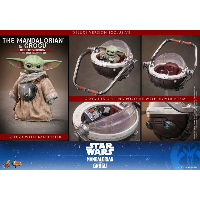 Hot Toys Star Wars - El Mandaloriano y Grogu (Versión Deluxe) MMS 1/6 - Star Wars: El Mandaloriano y Grogu