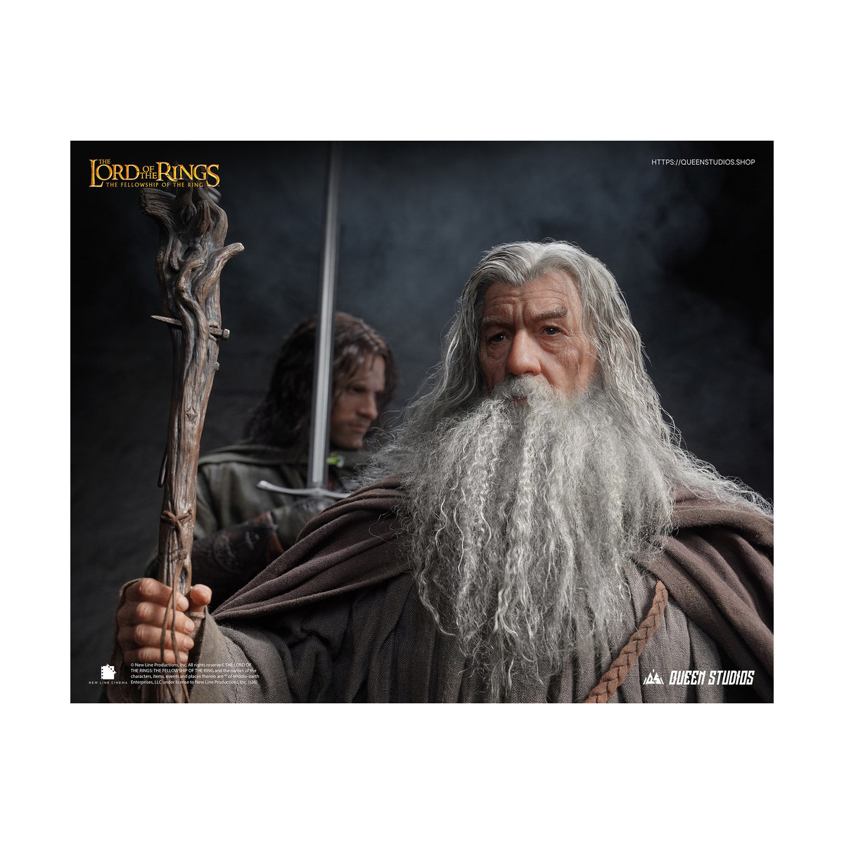 Queen Studios - Estatua de Gandalf el Gris a escala 1/3 - El Señor de los Anillos: La Comunidad del Anillo