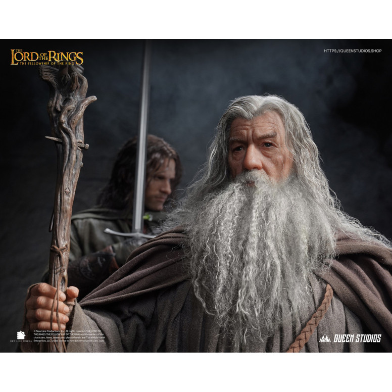Queen Studios - Estatua de Gandalf el Gris a escala 1/3 - El Señor de los Anillos: La Comunidad del Anillo