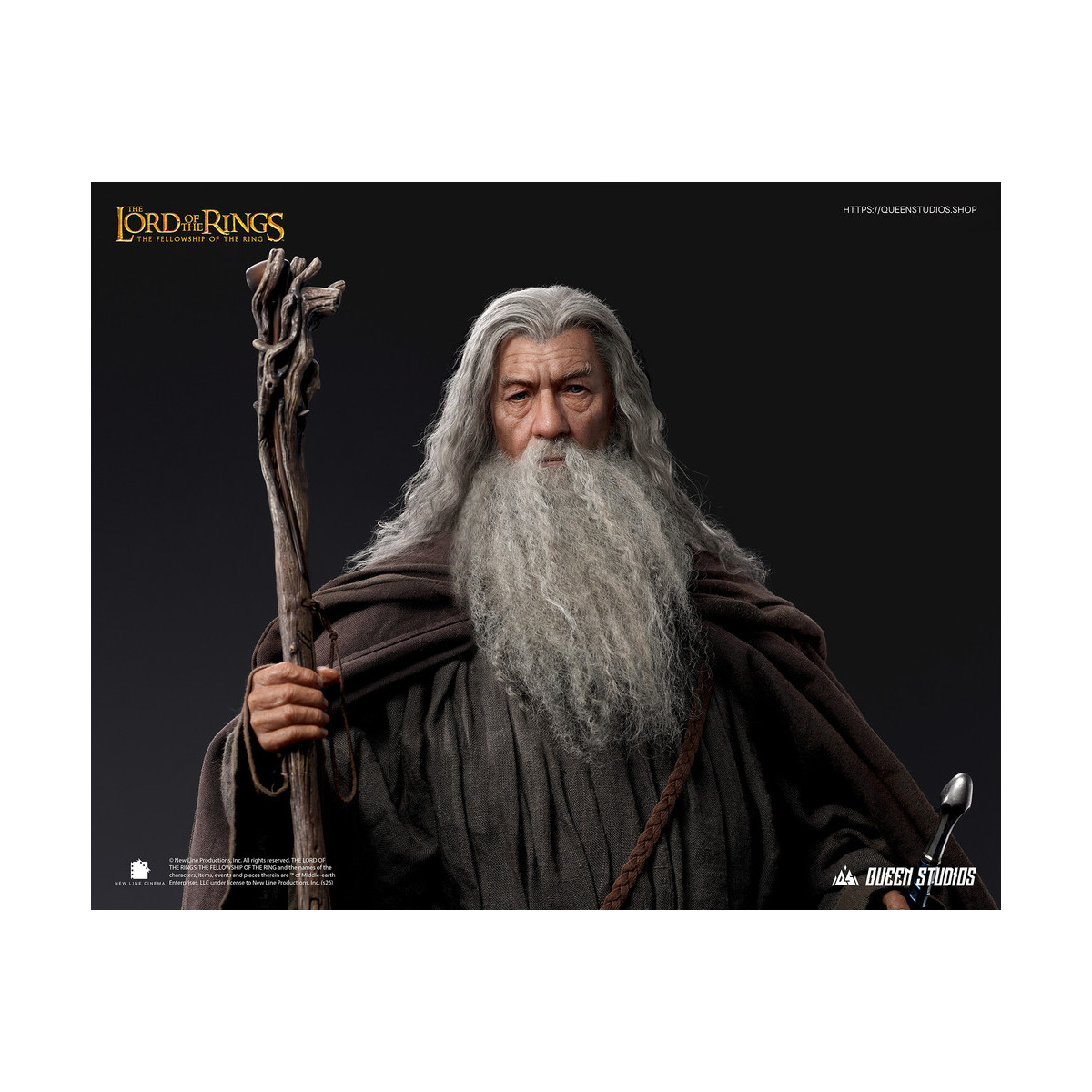 Queen Studios - Estatua de Gandalf el Gris a escala 1/3 - El Señor de los Anillos: La Comunidad del Anillo