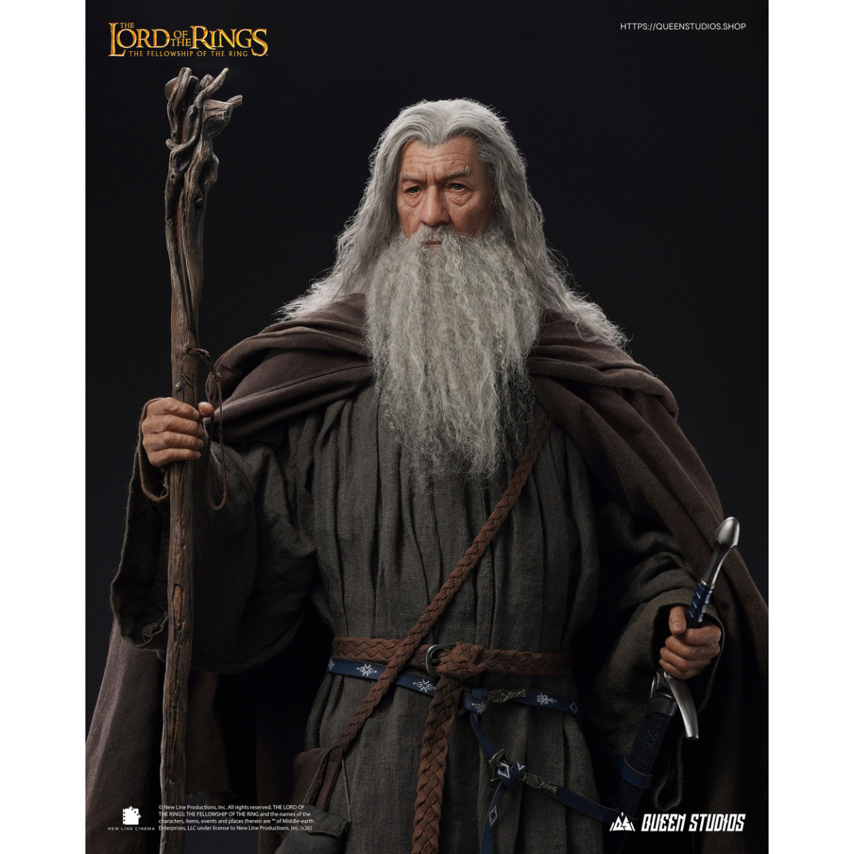 Queen Studios - Estatua de Gandalf el Gris a escala 1/3 - El Señor de los Anillos: La Comunidad del Anillo