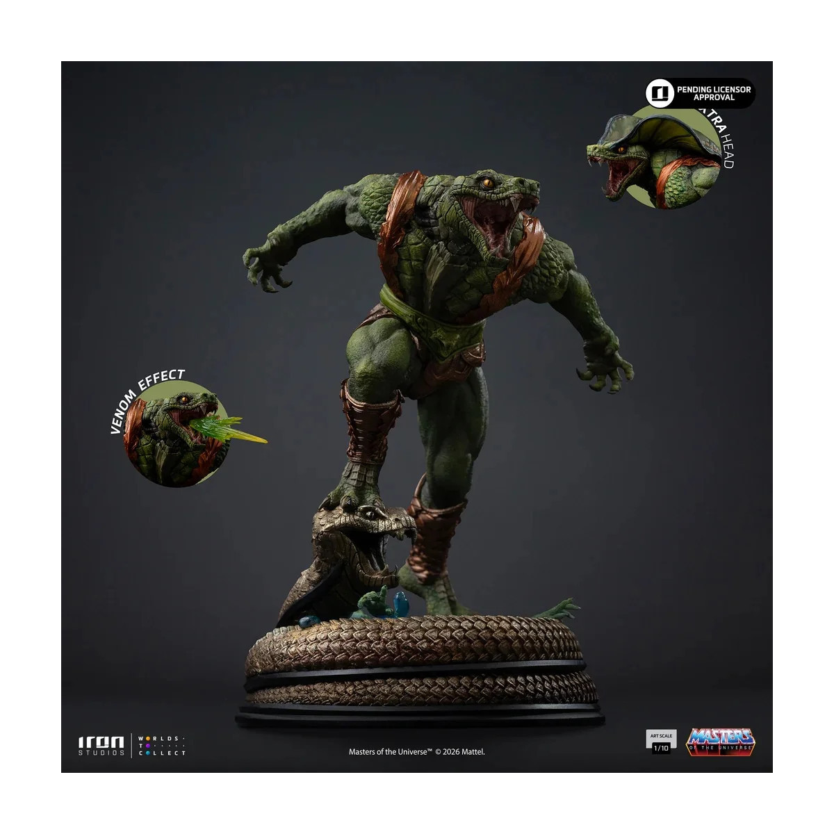 Iron Studios - Kobra Khan Arte Escala 1/10 - Masters del Universo - Masters del Universo