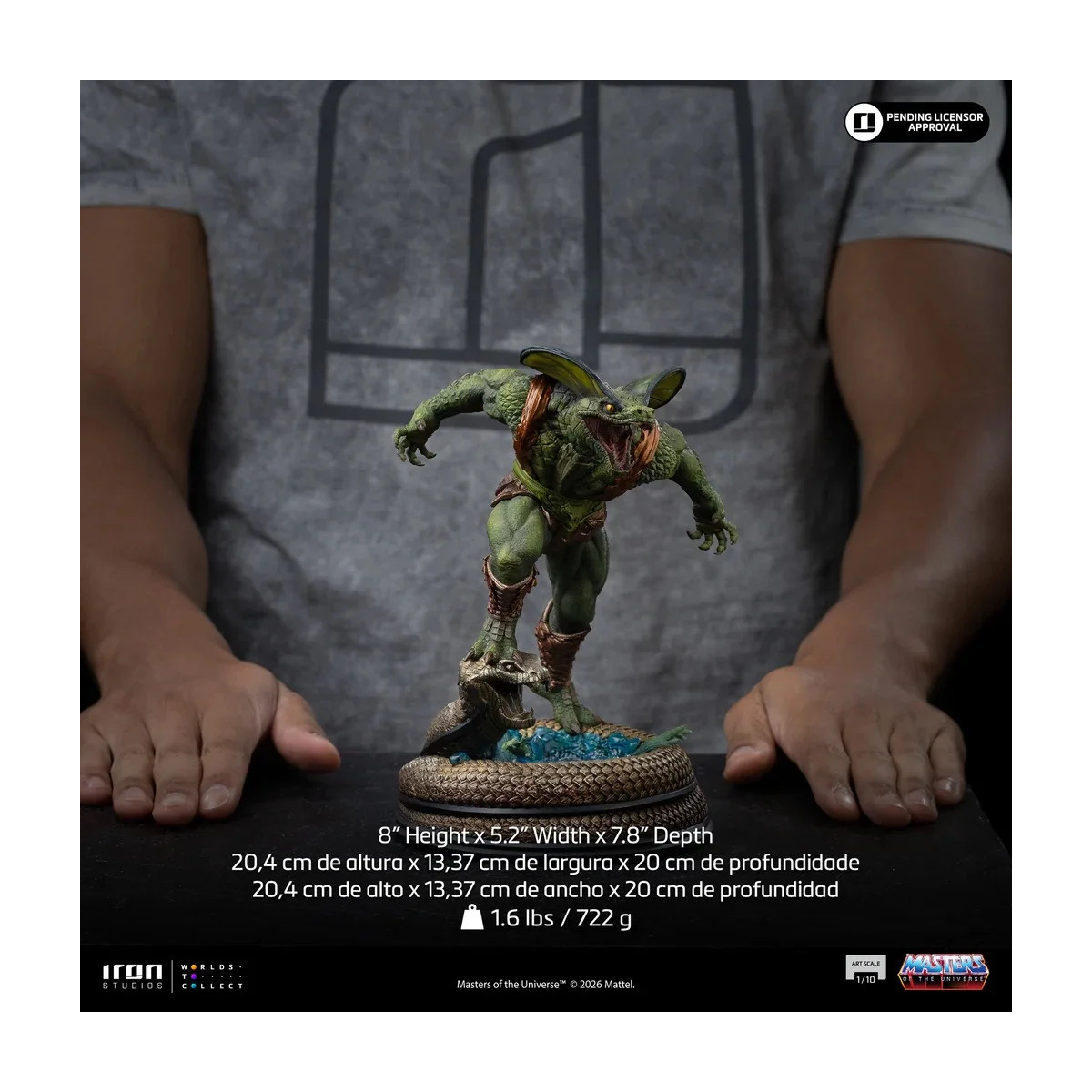 Iron Studios - Kobra Khan Arte Escala 1/10 - Masters del Universo - Masters del Universo