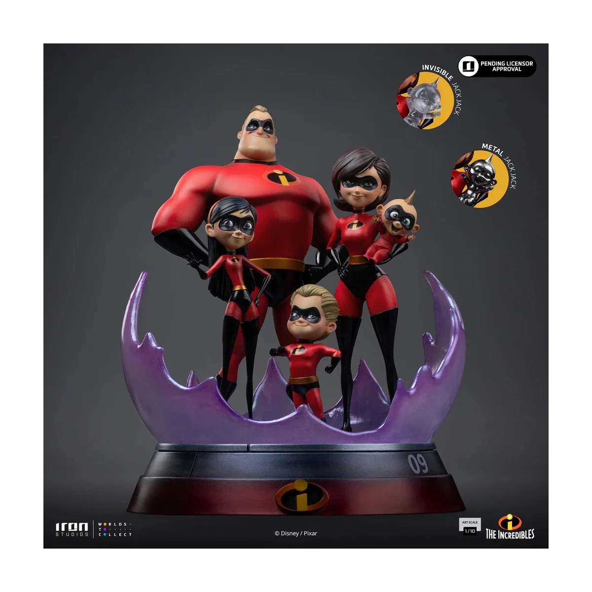 Iron Studios - Disney Pixar - Los Increíbles Arte Escala 1/10