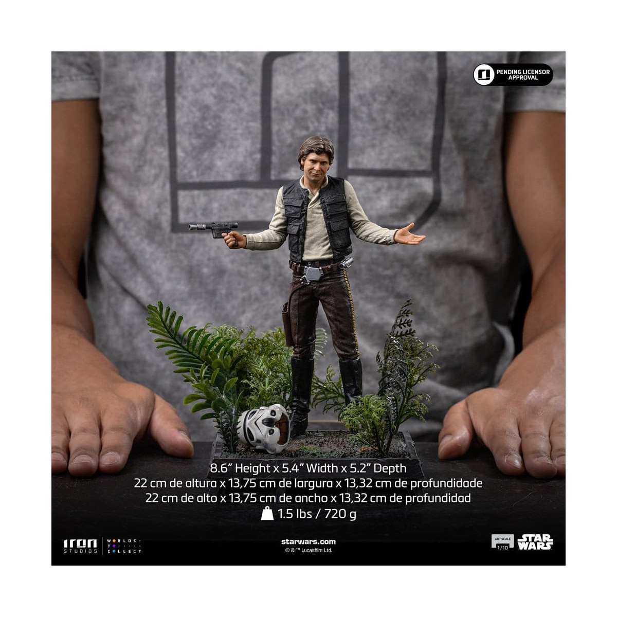 Iron Studios Star Wars - Han Solo (Episodio VI) Arte Escala 1/10 - El Retorno del Jedi