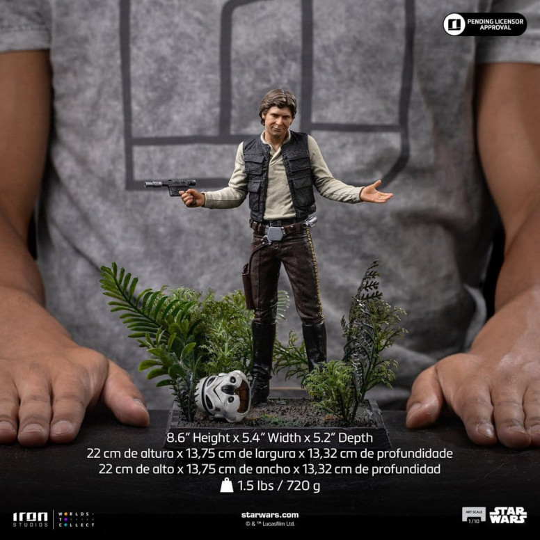 Iron Studios Star Wars - Han Solo (Episodio VI) Arte Escala 1/10 - El Retorno del Jedi