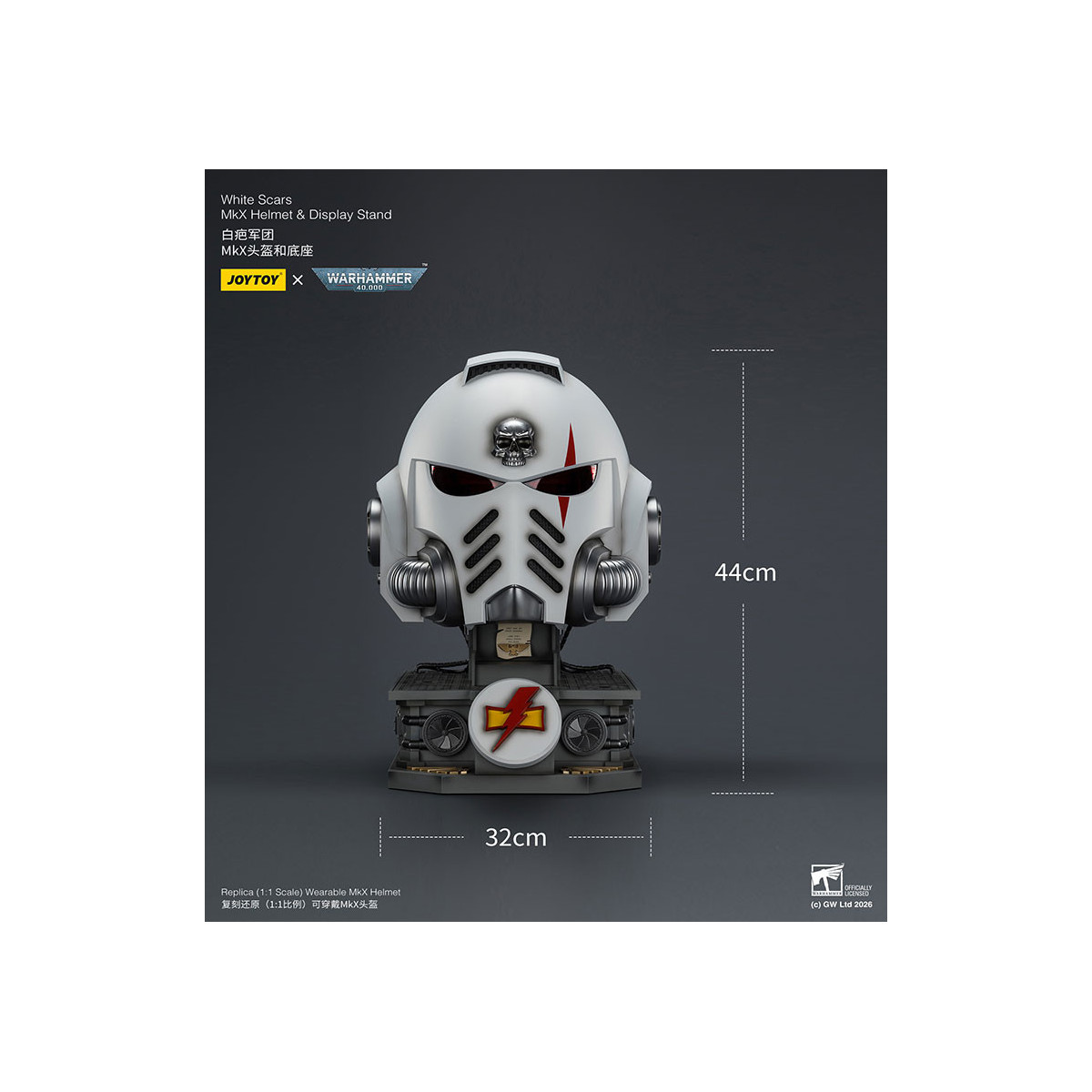 JoyToy - White Scars MkX Casco y Expositor 1/1