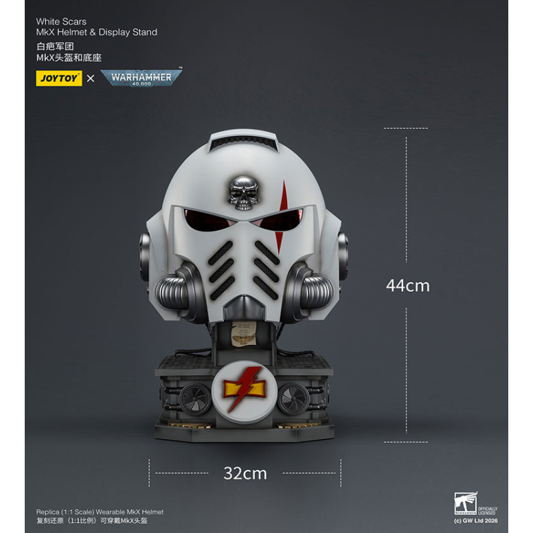 JoyToy - White Scars MkX Casco y Expositor 1/1