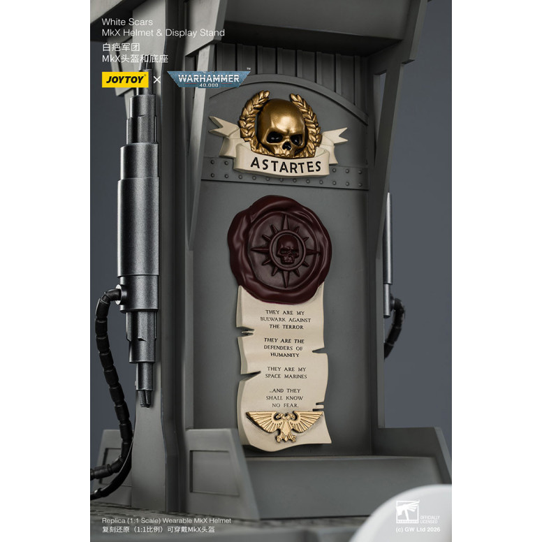 JoyToy - White Scars MkX Casco y Expositor 1/1