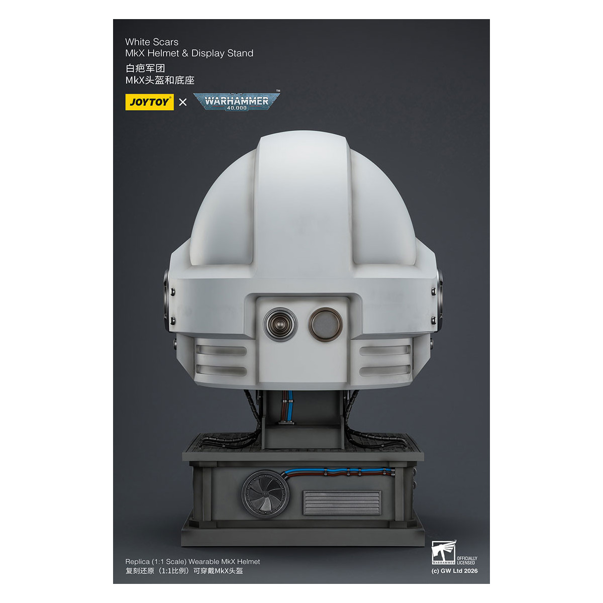 JoyToy - White Scars MkX Casco y Expositor 1/1