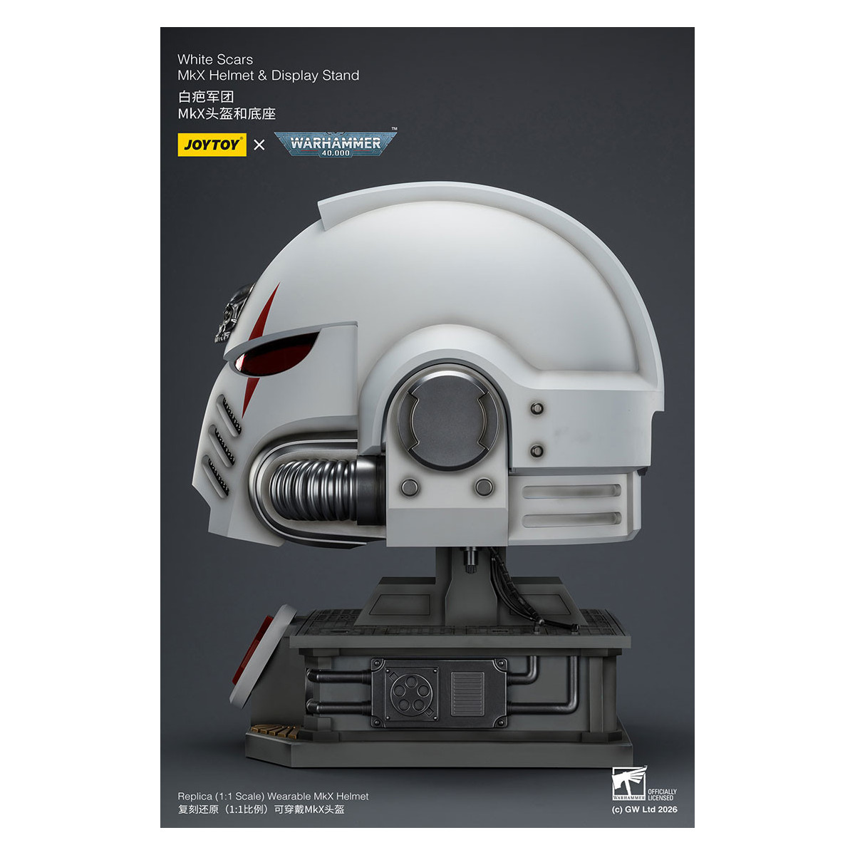 JoyToy - White Scars MkX Casco y Expositor 1/1
