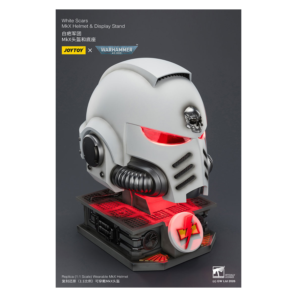 JoyToy - White Scars MkX Casco y Expositor 1/1