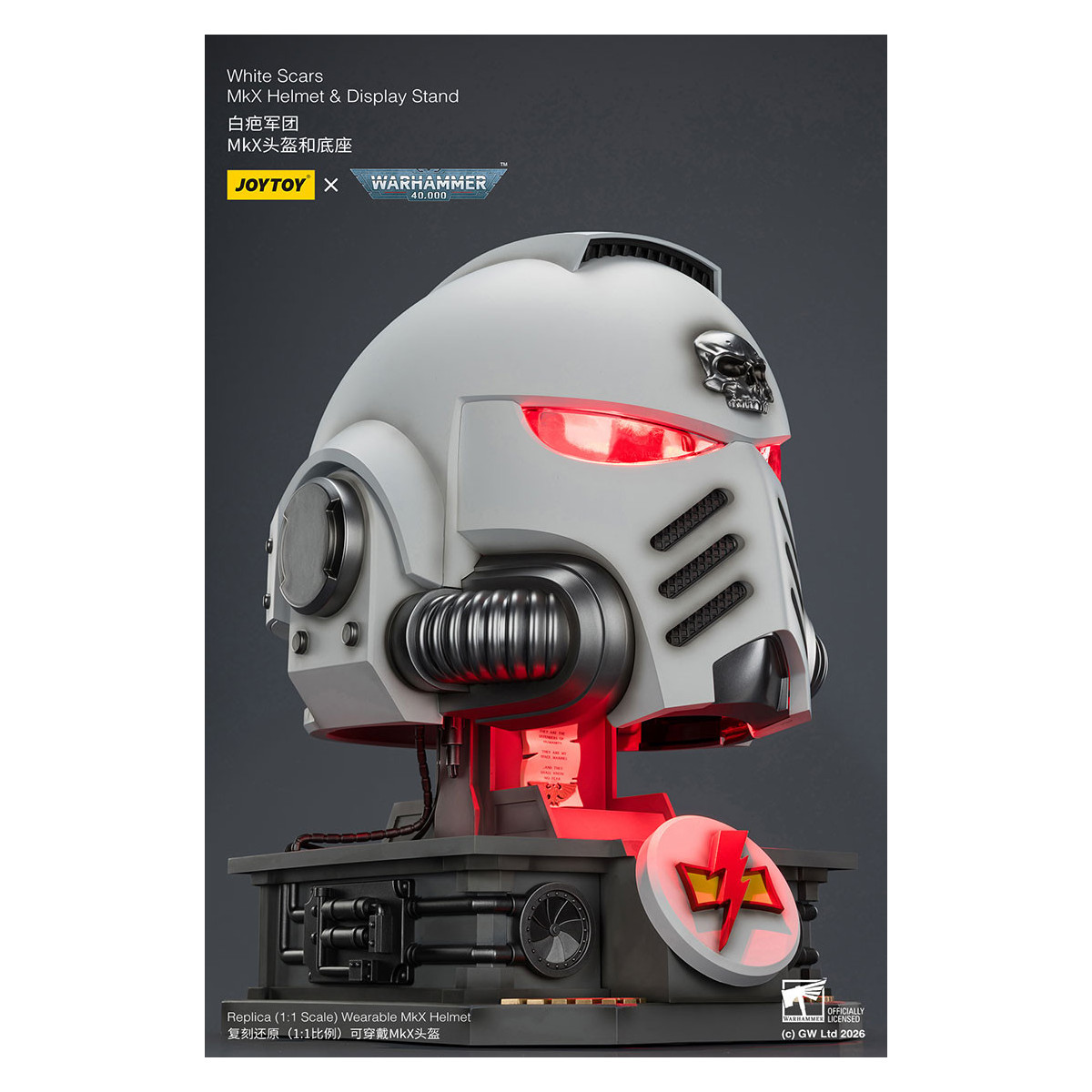JoyToy - White Scars MkX Casco y Expositor 1/1