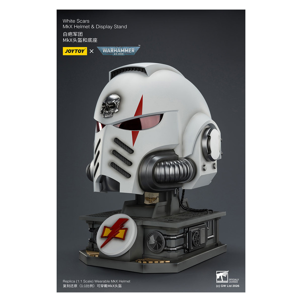 JoyToy - White Scars MkX Casco y Expositor 1/1