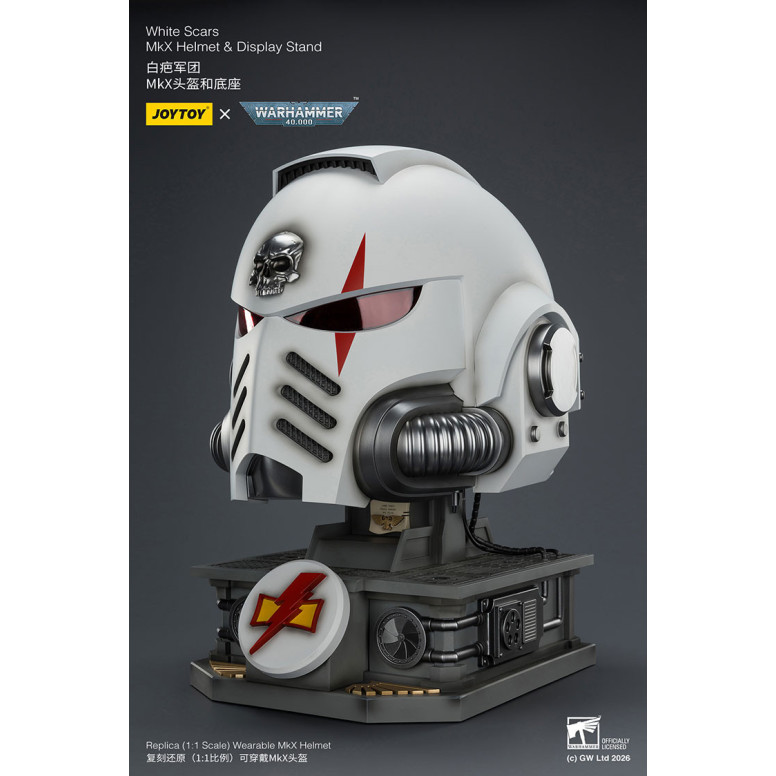 JoyToy - White Scars MkX Casco y Expositor 1/1