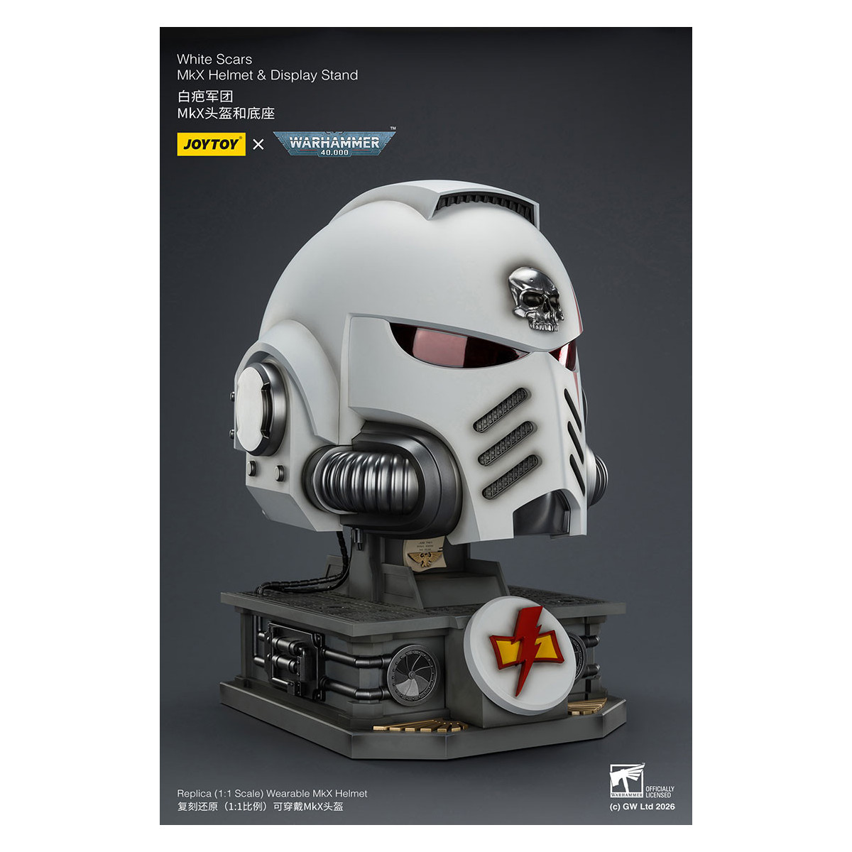 JoyToy - White Scars MkX Casco y Expositor 1/1