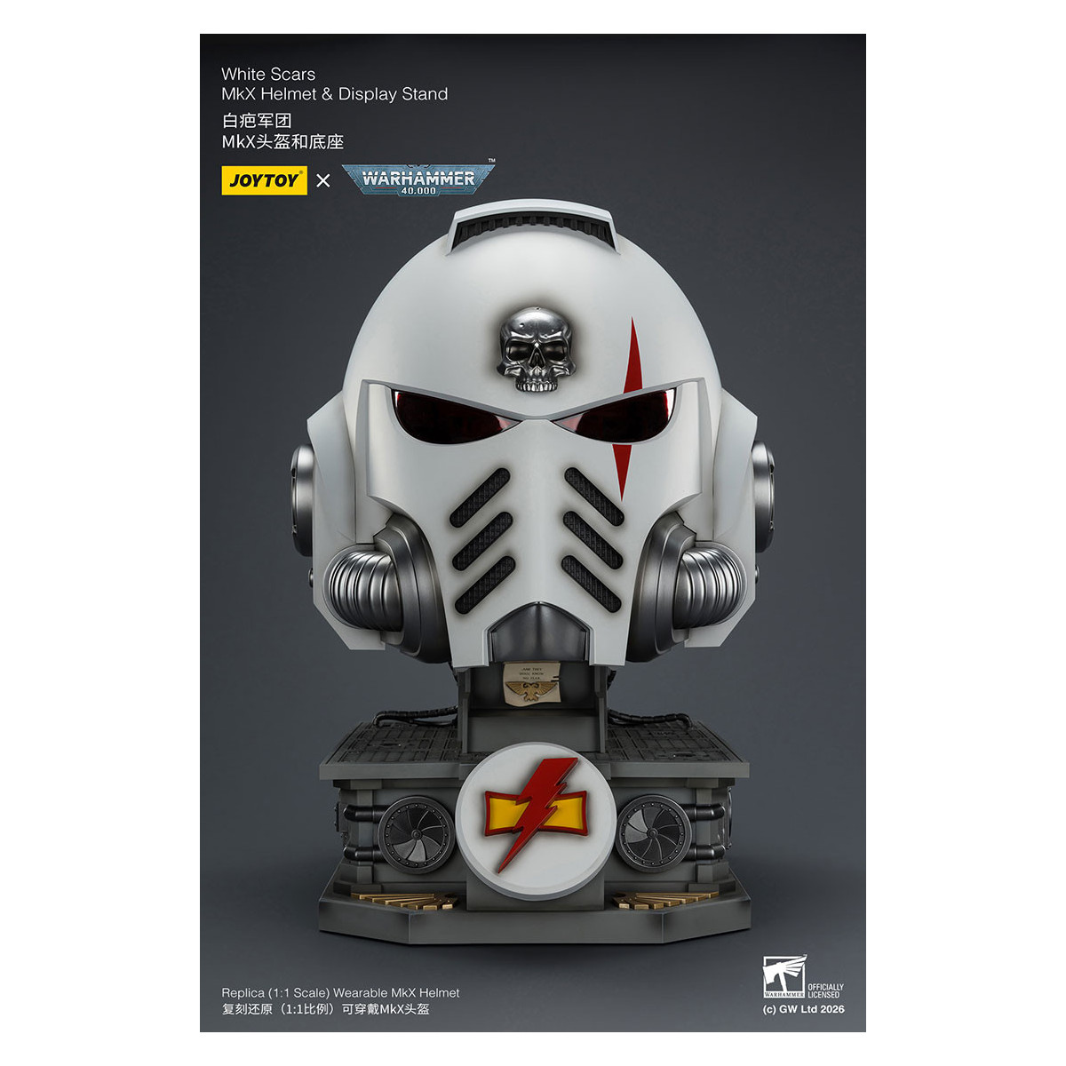 JoyToy - White Scars MkX Casco y Expositor 1/1