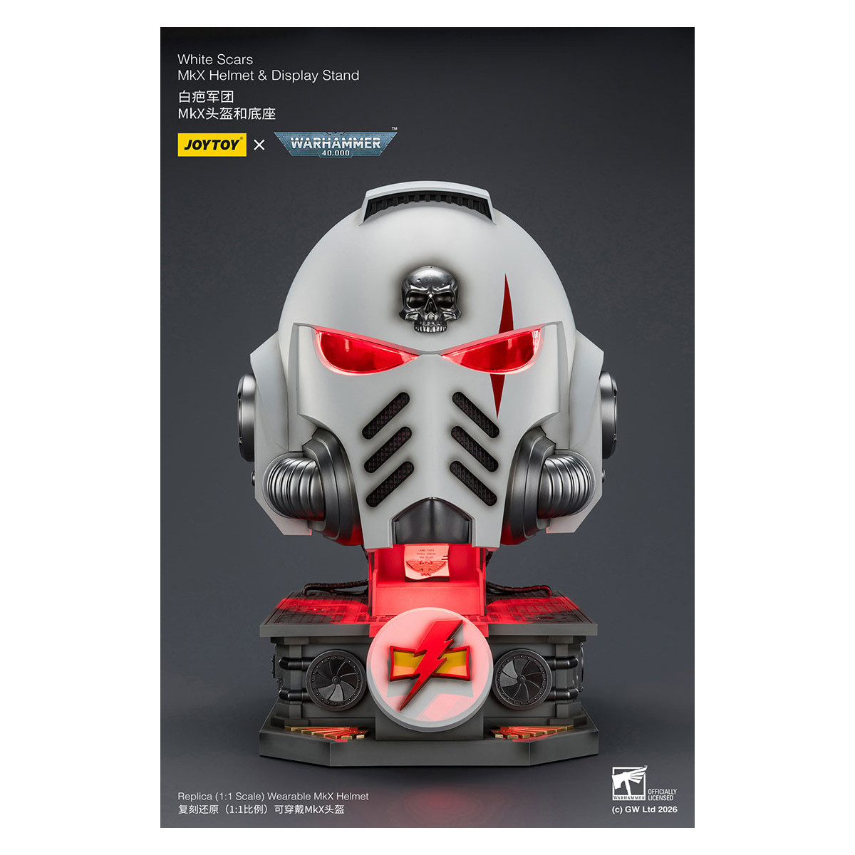 JoyToy - White Scars MkX Casco y Expositor 1/1