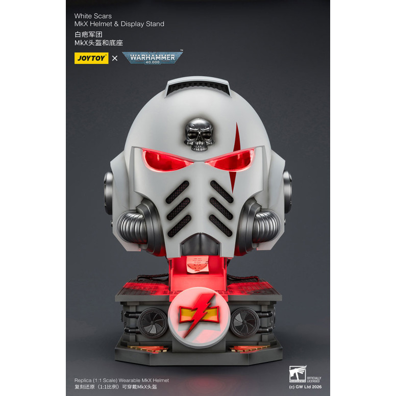 JoyToy - White Scars MkX Casco y Expositor 1/1