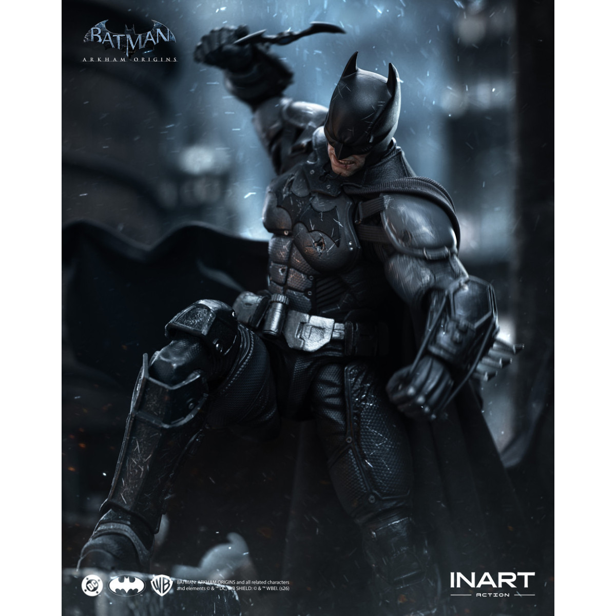 INART - Batman (Battle Damaged Version) - Batman: Arkham Origins Figura a escala 1/12