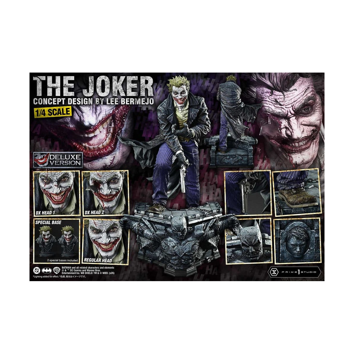 Prime 1 Studio - The Joker (Diseño conceptual de Lee Bermejo) DX Bonus Version - Ultimate Premium Masterline Series 1/4