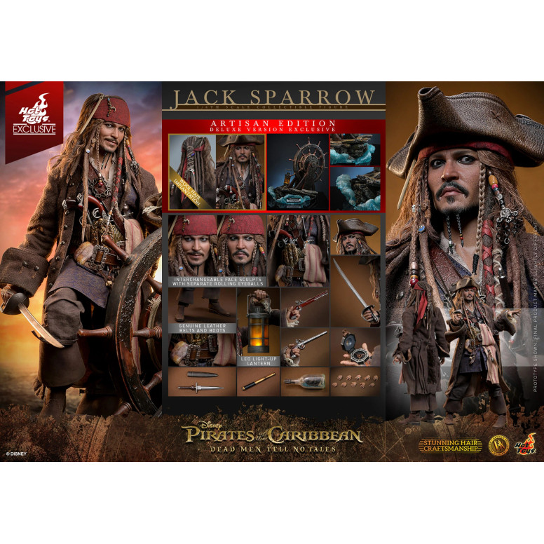 Hot Toys Piratas del Caribe - Jack Sparrow Artisan Edition Deluxe Version - Dead Men Tell No Tales