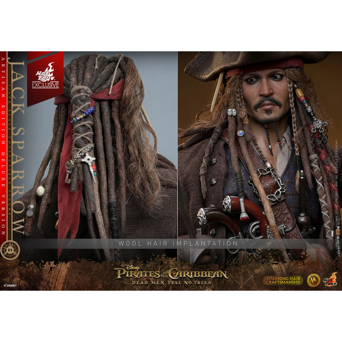 Hot Toys Piratas del Caribe - Jack Sparrow Artisan Edition Deluxe Version - Dead Men Tell No Tales