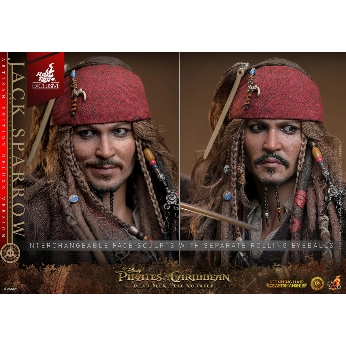 Hot Toys Piratas del Caribe - Jack Sparrow Artisan Edition Deluxe Version - Dead Men Tell No Tales